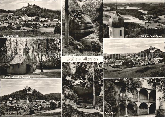 Falkenstein Oberpfalz Froschmaul Wallfahrtskapelle Tennerl Schlosshof Blick vom