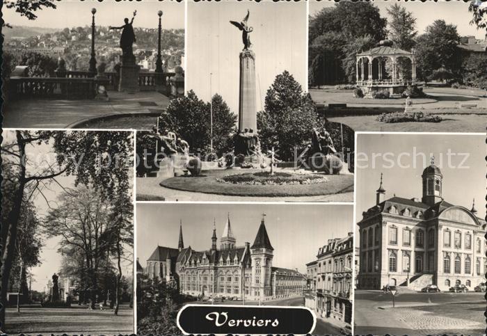 Verviers Liege Wallonie Kirche Rathaus Park Denkmaeler