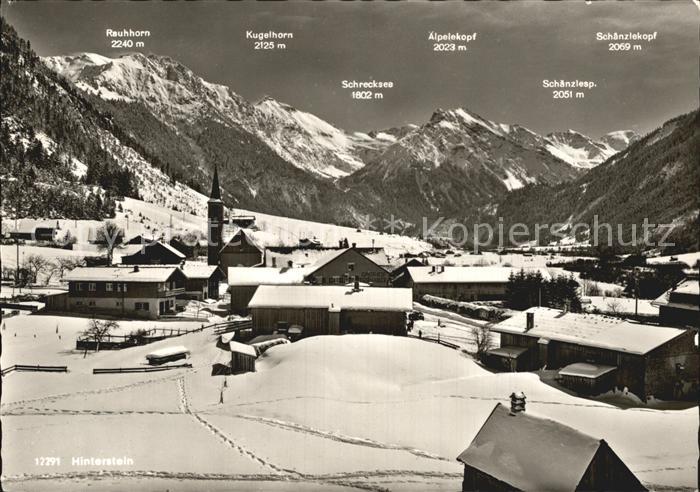 Hinterstein Bad Hindelang Winterlandschaft Bergkette