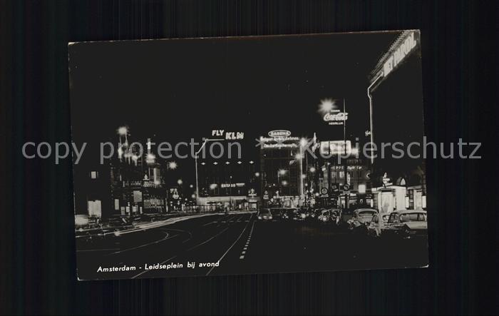 Amsterdam Niederlande Leidseplein Nacht
