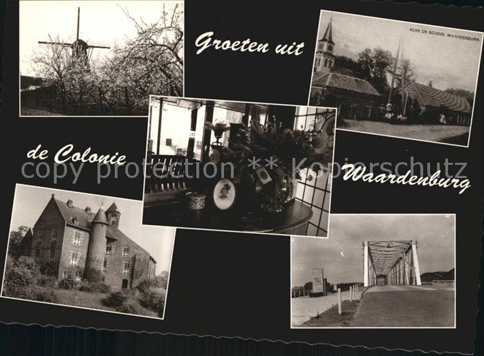 Waardenburg Windmuehle Bruecke Shloss