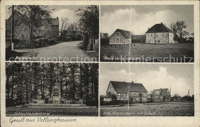 Vellinghausen Welver Kreisstrasse Schlachtendenkmal Haus Vellinghausen