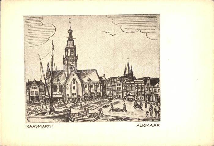 Alkmaar Kaasmarkt Zeichnung