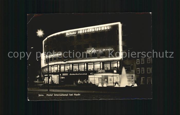 Jena Thueringen Hotel International bei Nacht