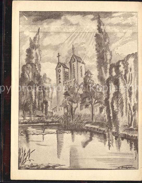 Offenbach Main Josephskirche Zeichnung