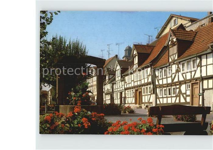 Lauterbach Hessen Alte Fachwerkhaeuser am Graben