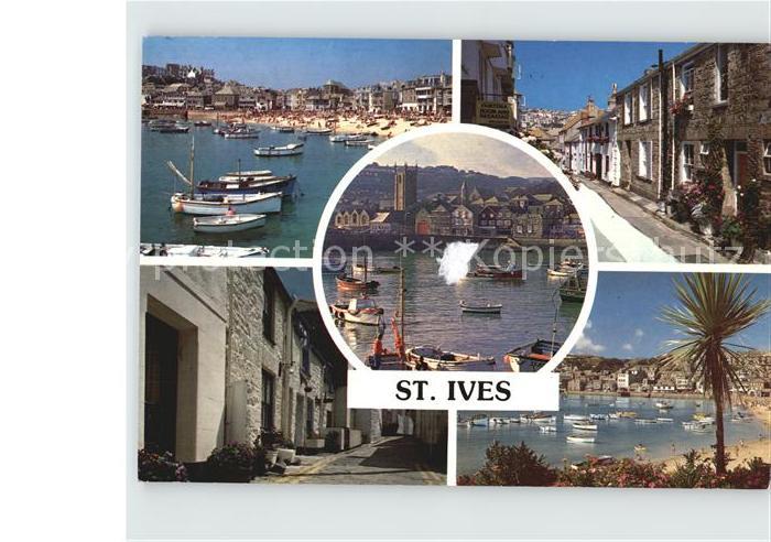 St Ives Cornwall Strassenansicht Boot