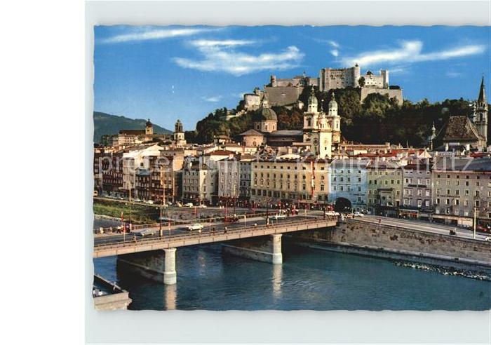 Salzburg Oesterreich Staatsbruecke Festung Salzach