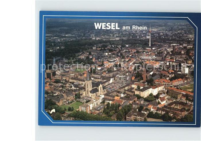 Wesel Rhein Fliegeraufnahme