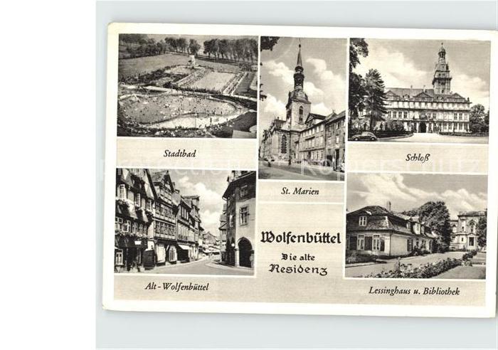 Wolfenbuettel St Marien Schloss Lessinghaus Bibliothek