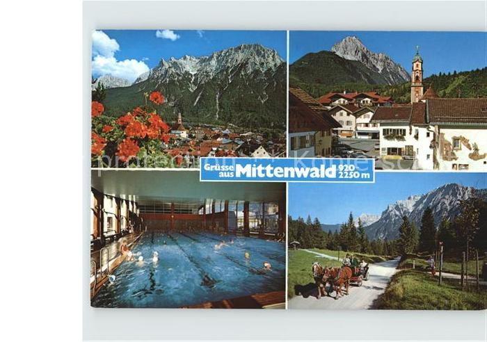 Mittenwald Bayern Karwendelgebirge Wettersteinspitze Kutschenfahrt