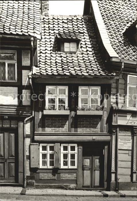 Wernigerode Harz Das kleinste Haus der Stadt
