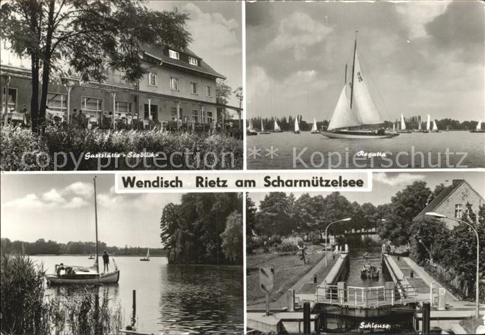 Wendisch Rietz Gaststaette Seeblick Regatta Schleuse