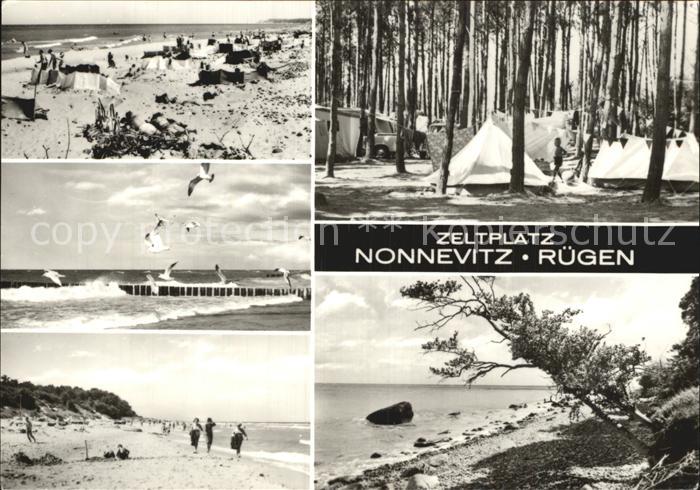 Ruegen Zeltplatz Nonnevitz Strand Brandung