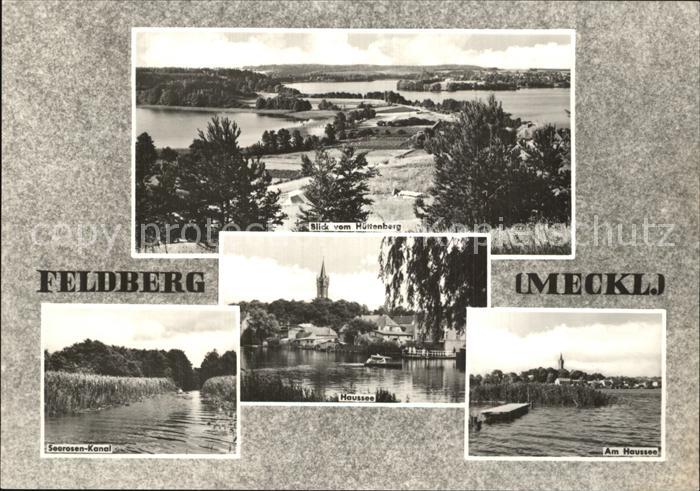 Feldberg Mecklenburg Blick vom Huettenberg Seerosenkanal Haussee