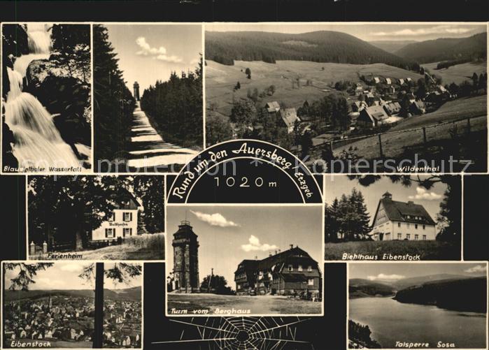 Auersberg Wildenthal Wildental Talsperre Sosa Eibenstock Wasserfall Ferienheim