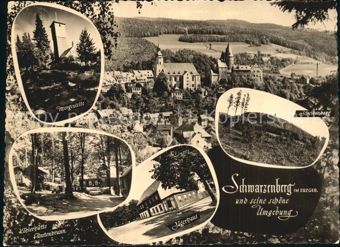 Schwarzenberg Erzgebirge Scheibenberg Jaegerhaus Koeblerhuette Morgenleite