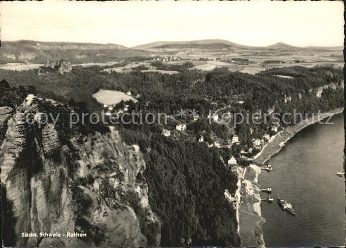 Rathen Saechsische Schweiz Fliegeraufnahme