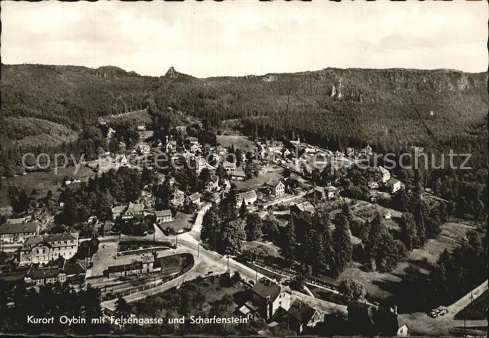 Oybin Sachsen Felsengasse und Scharfenstein