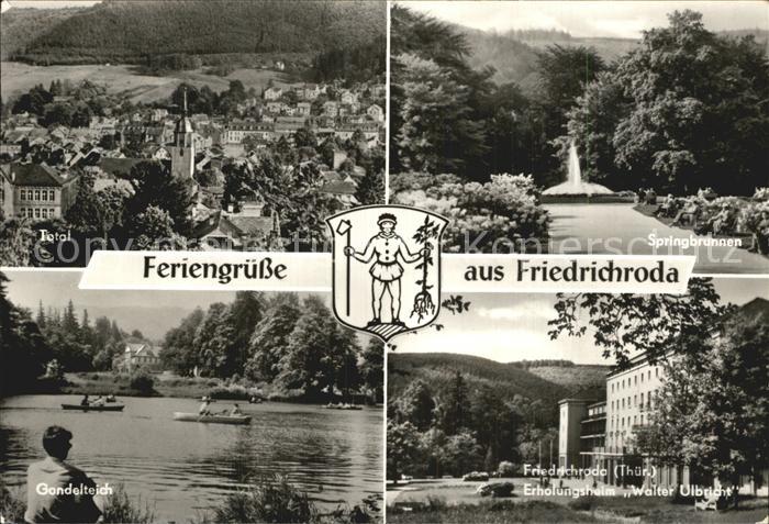 Friedrichroda Total Gondelteich Springbrunnen Erholungsheim Walter Ulbricht