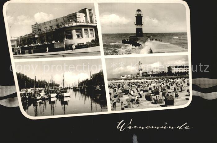 Warnemuende Ostseebad Strand Hafen Leuchtturm
