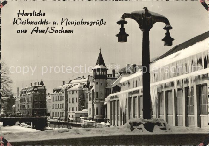 Aue Sachsen Blick von der Schulbruecke