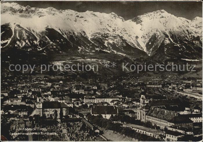 Innsbruck Gesamtansicht mit Nordkette