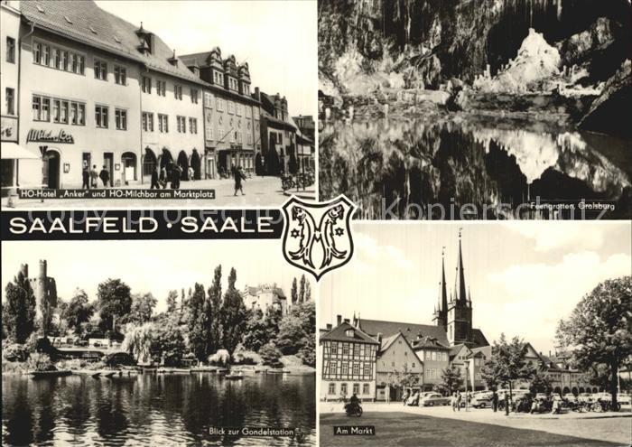 Saalfeld Saale Feegrotten Hotel Anker Milchbar Marktplatz Gondelstation Markt