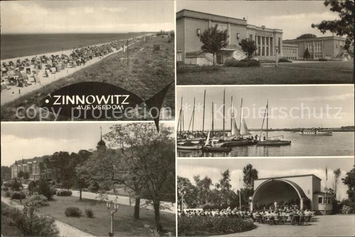 Zinnowitz Ostseebad Blick auf Promenade der Voelkerfreundschaft Kulturhaus Am Ac