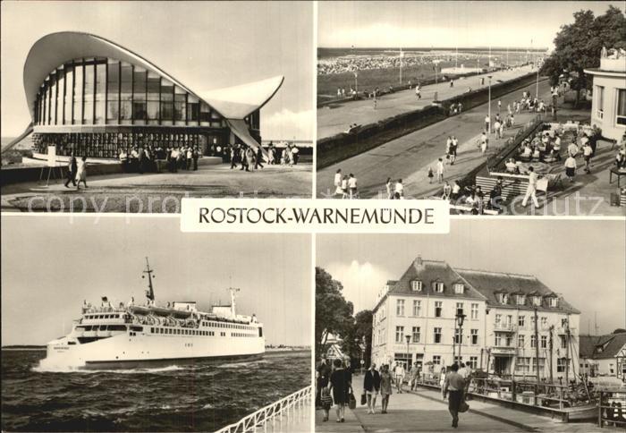 Warnemuende Ostseebad Gaststaette Teepott Strandpromenade Faehrschiff Warnemuend