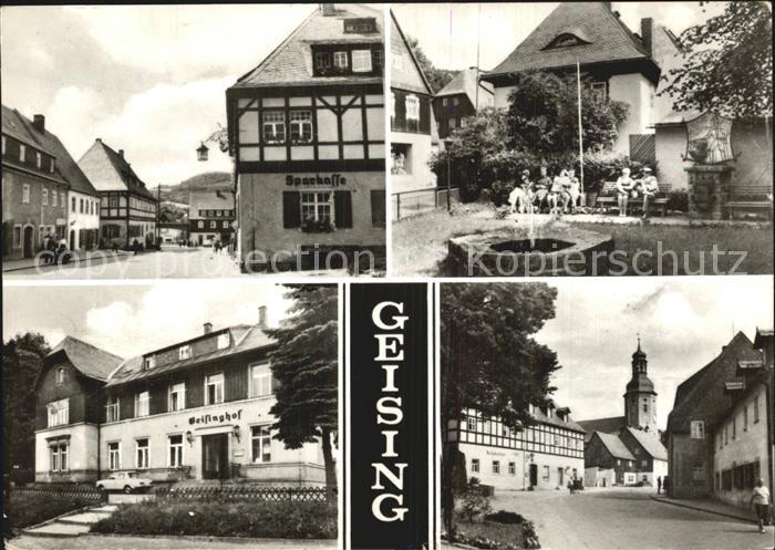 Geising Erzgebirge Sparkasse Kirche Brunnen