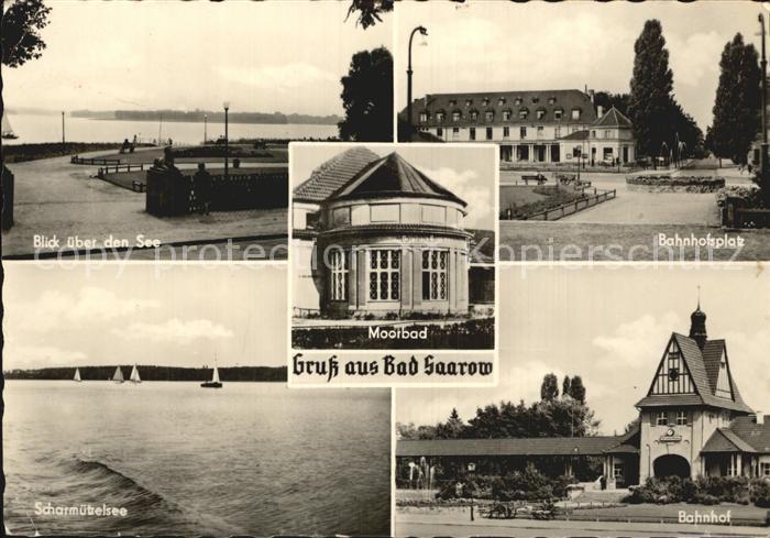 Bad Saarow Blick ueber den See Scharmuetzelsee Bahnhof Moorbad