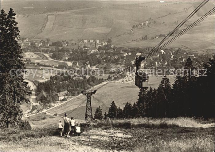Oberwiesenthal Erzgebirge Blick vom Fichtelberg