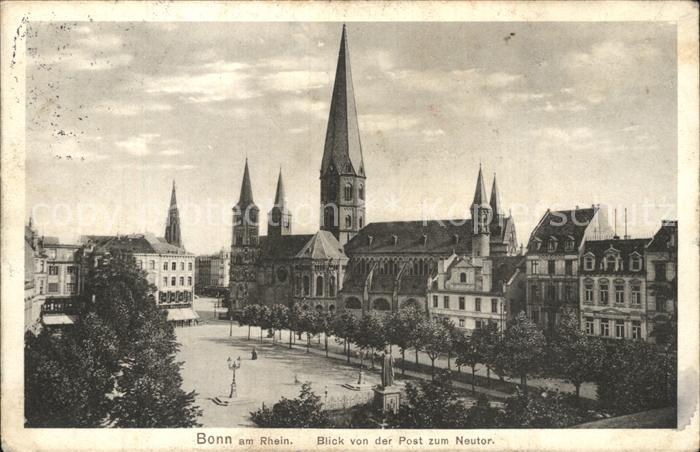Bonn Rhein Blick von der Post zum Neutor Kirche