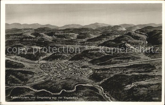 Kaiserslautern und Umgebung Panoramakarte