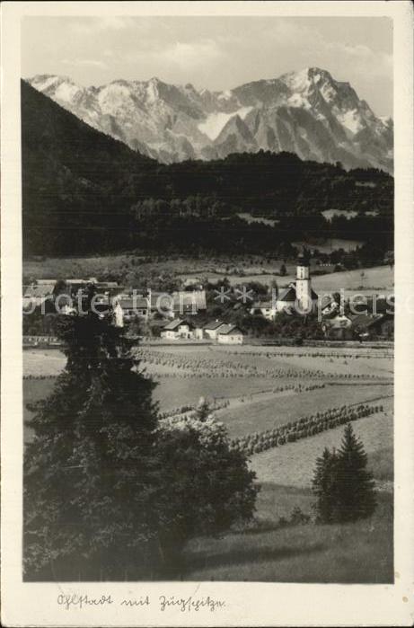 Ohlstadt mit Zugspitze