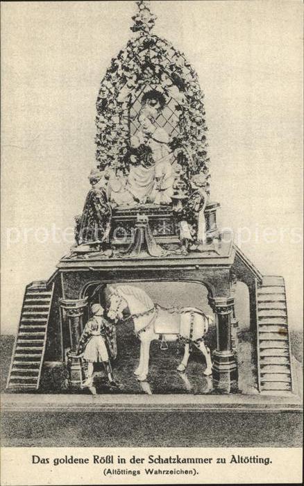Altoetting Goldenes Roessl in der Schatzkammer Altoetting