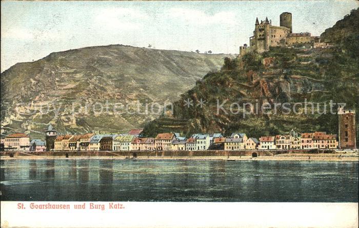 St Goarshausen mit Burg Katz