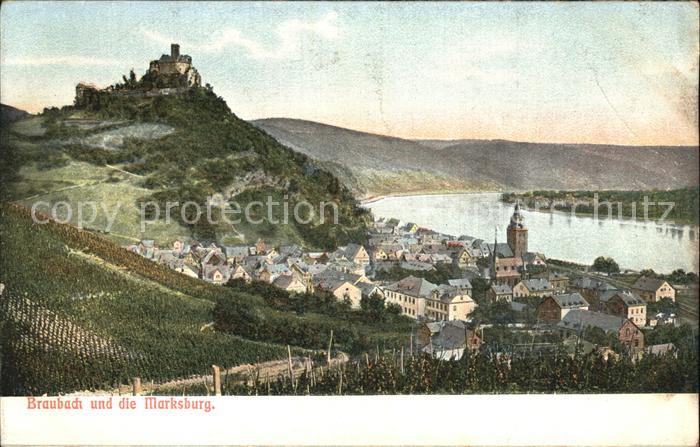 Braubach Rhein mit Marksburg