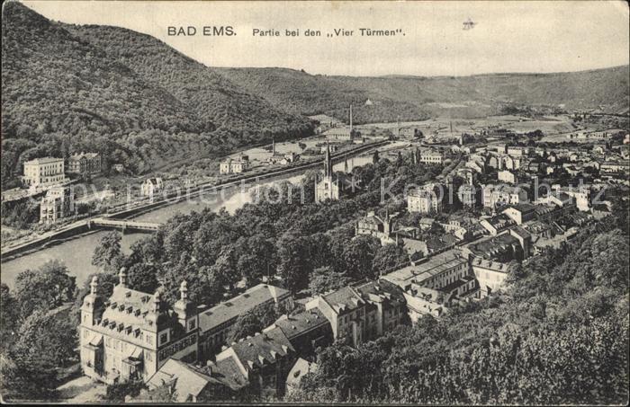 Bad Ems Partie bei den Vier Tuermen Panorama