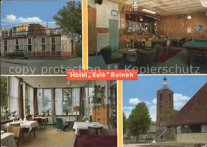 Ruinen Hotel Kuik Gastraum Billardzimmer Bar Kerk