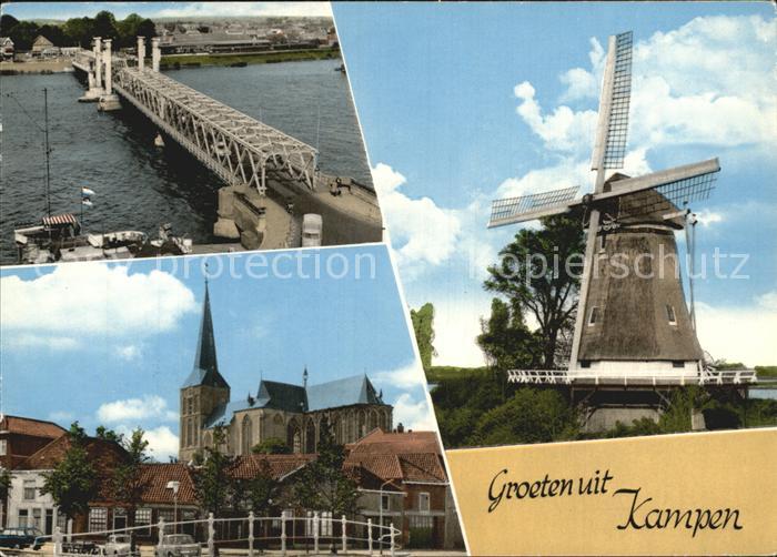 Kampen Niederlande Bruecke Muehle Kirche