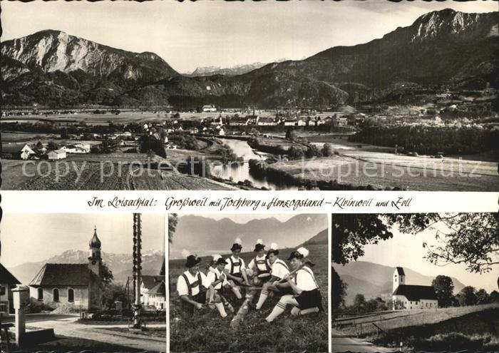 Grossweil mit Jochburg Herzogstand und Kleinweil mit Zell Kapelle Trachtengruppe