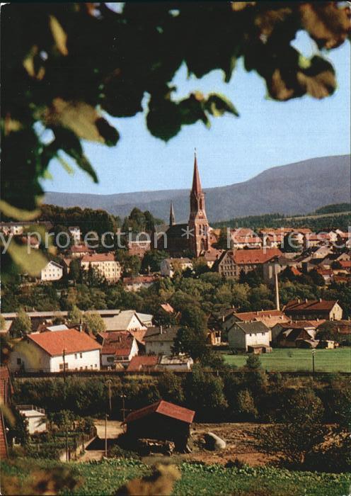 Zwiesel Niederbayern Teilansicht mit Kirche