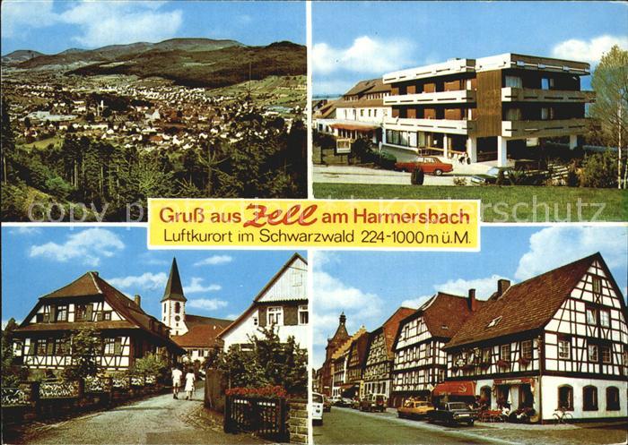 Zell Harmersbach Panorama Kurklinik Ortenau Pfarrhofgraben Hauptstrasse