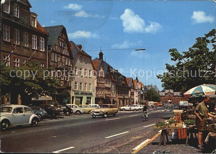Friedberg Hessen Wochenmarkt an der Kaiserstrasse