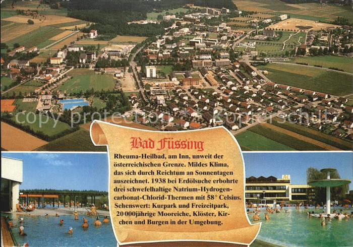 Bad Fuessing Fliegeraufnahme Thermalbad Fuessing Thermalbecken