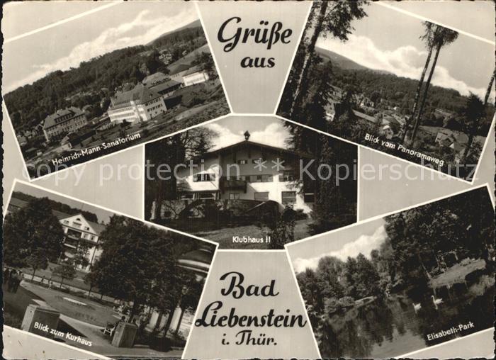 Bad Liebenstein Heinrich Mann Sanatorium Panorama Klubhaus Kurhaus Elisabeth Par