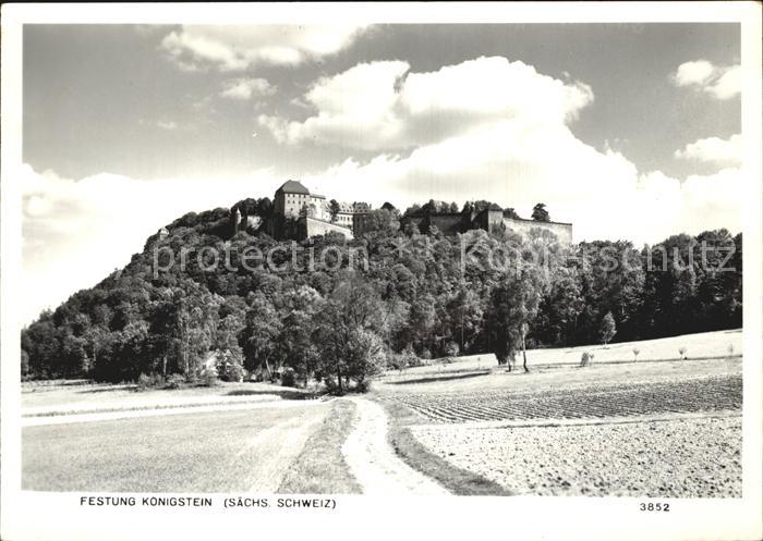 Koenigstein Saechsische Schweiz Festung Koenigstein