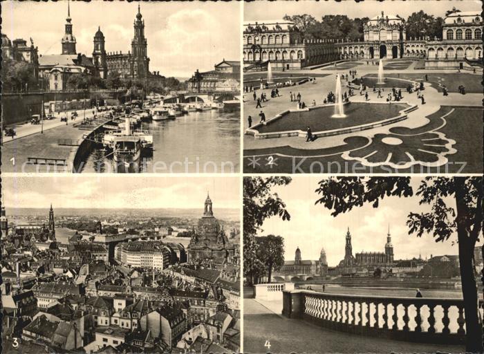 DRESDEN Elbe Dampferanlegestelle Zwingerhof Stadtblick Dr Rud Friedrichs Ufer